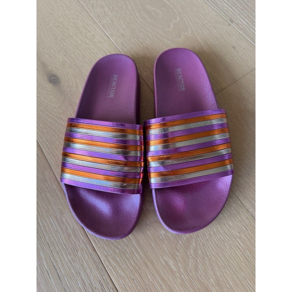 Kenneth Cole Reaction Women's Pool Pipes Mules - Slides -Sandals - Size 8
